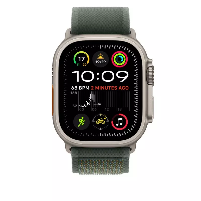APPLE 49mm Green Trail Loop - S/m - Acabamento em titânio natural