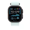 APPLE 49 mm extensão Ice Blue Ocean Band – Acabamento em titânio preto
