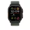 Pulseira Apple 49mm Green Trail Loop S/M Acabamento em titânio preto