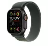 Pulseira Apple 49mm Green Trail Loop S/M Acabamento em titânio preto