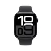 Smartwatch Apple Watch Series 10 GPS 46 mm caixa de alumínio Jet Black com pulseira desportiva preta – S/M