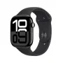 Smartwatch Apple Watch Series 10 GPS 46 mm caixa de alumínio Jet Black com pulseira desportiva preta – S/M