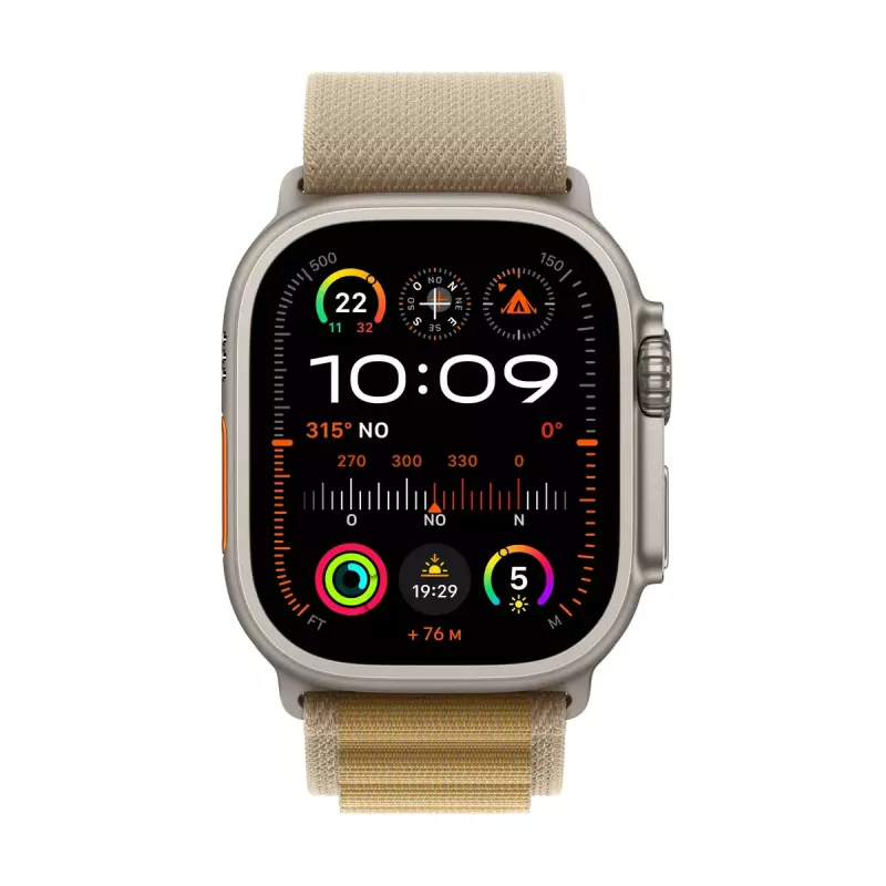 Smartwatch Apple Watch Ultra 2 GPS + Cellular 49mm caixa de titânio natural Tan Alpine Loop Medium