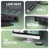 Axagon HMC-UFO hub USB-C M.2 SATA/NVMe 1 Gbit/s Ethernet 384 kHz áudio com fios USB 3.2 Gen 2 (3.1 Gen 2) Type-C preto