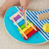 Fisher-Price Mesa de música de madeira com instrumentos de percussão, 3 peças de madeira