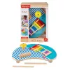 Fisher-Price Mesa de música de madeira com instrumentos de percussão, 3 peças de madeira