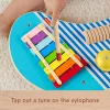 Fisher-Price Mesa de música de madeira com instrumentos de percussão, 3 peças de madeira