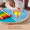 Fisher-Price Mesa de música de madeira com instrumentos de percussão, 3 peças de madeira
