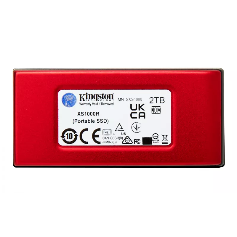 Kingston Technology 2TB XS1000 Vermelho Unidade de estado sólido portátil externa USB 3.2 Gen 2