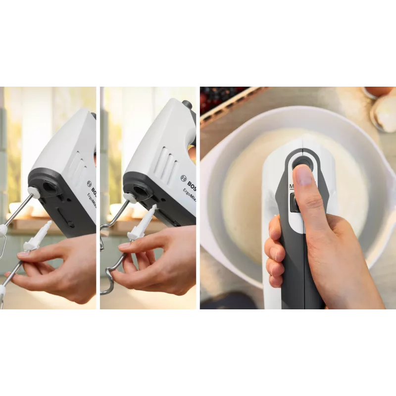 Picadora elétrica Bosch MMRP1000 0,8 L 400 W vermelha, transparente, branca