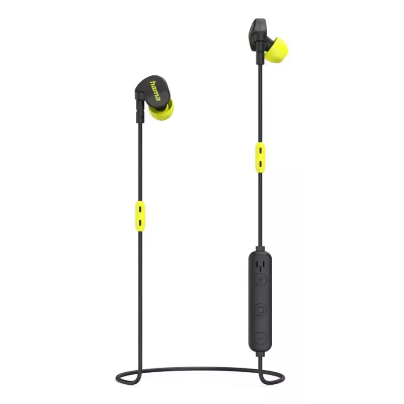 Auscultadores Hama Freedom Athletics II sem fios com gancho auricular, In-Ear chamadas/música Bluetooth preto, amarelo