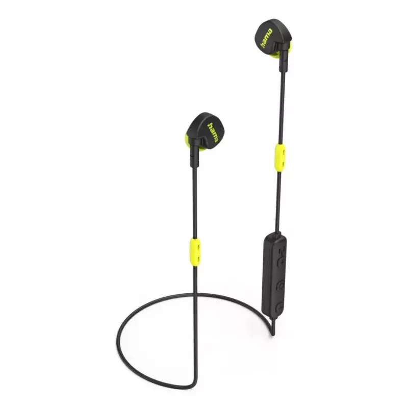 Auscultadores Hama Freedom Athletics II sem fios com gancho auricular, In-Ear chamadas/música Bluetooth preto, amarelo