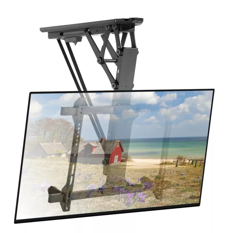Suporte de teto motorizado orientável Techly com integração Smart Home para televisores de 32 a 70 polegadas