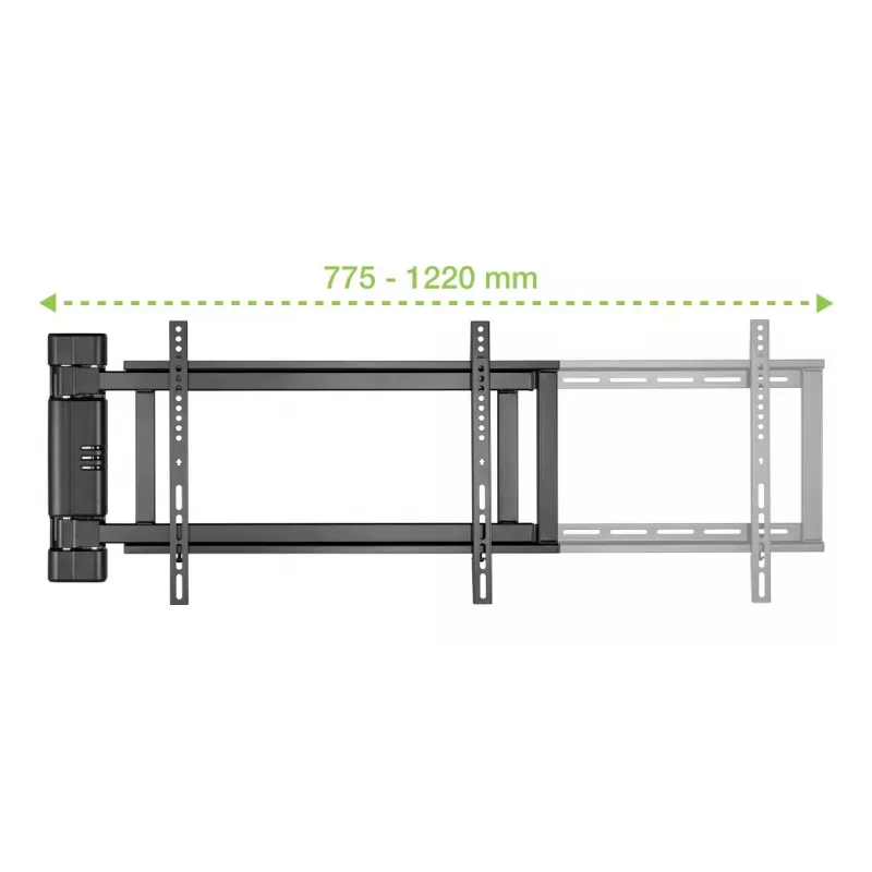 Suporte de parede para TV TECHLY 368697 para ecrãs de 32–75 polegadas, ajuste elétrico, carga máxima 50 kg