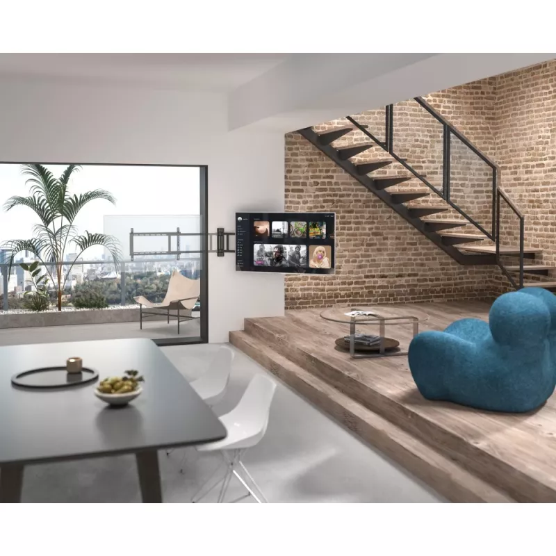 Suporte de parede para TV TECHLY 368697 para ecrãs de 32–75 polegadas, ajuste elétrico, carga máxima 50 kg