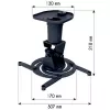 Suporte de teto universal para projetor Techly, preto ICA-PM 100BK