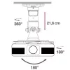Suporte de teto universal para projetor Techly, preto ICA-PM 100BK