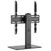 Techly ICA-LCD 323M suporte de secretária para TV / monitor, 32–55 polegadas (81,3–139,7 cm), 40 kg, giratório, VESA 400x400, base de vidro temperado, preto