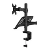 Techly ICA-LCD 174NB suporte de secretária para monitor com prateleira para portátil, 13–32 polegadas (33–81,3 cm), 8 kg, portátil 12–17 polegadas, VESA 75x75 / 100x100, preto