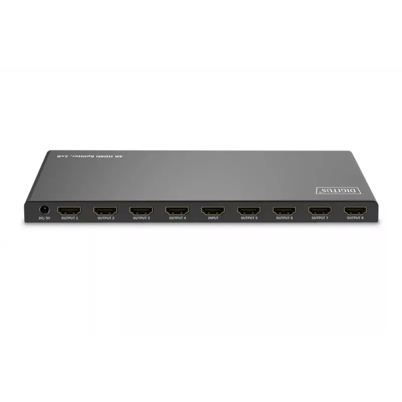 Splitter HDMI DIGITUS 1x8. 4K/60Hz HDCP 2.3. Controlo EDID