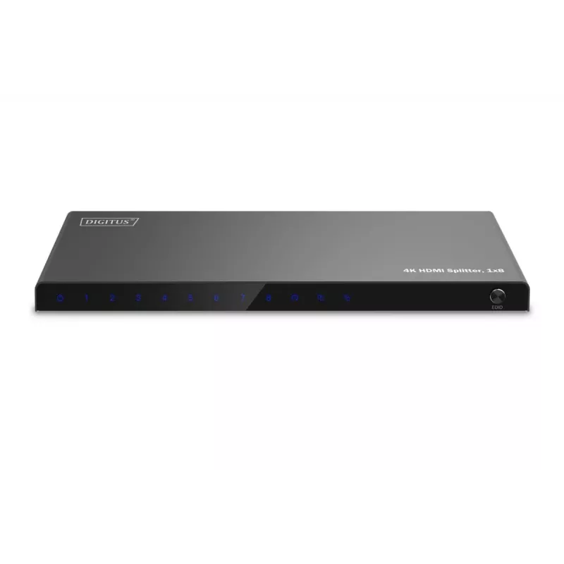 Splitter HDMI DIGITUS 1x8. 4K/60Hz HDCP 2.3. Controlo EDID