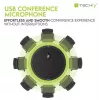 Microfone de conferência TECHLY 362725, USB Type-A com fios, omnidirecional, alcance 3 m, 100–16000 Hz, 680 Ω, caixa de metal, cabo 2 m