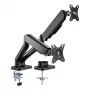 Techly ICA-LCD 462B suporte de secretária para monitor, mola a gás, 17-32 polegadas (43,2-81,3 cm), 9 kg, VESA 75x75/100x100, preto
