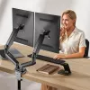 Techly ICA-LCD 462B suporte de secretária para monitor, mola a gás, 17-32 polegadas (43,2-81,3 cm), 9 kg, VESA 75x75/100x100, preto