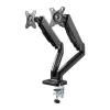 Techly ICA-LCD 462B suporte de secretária para monitor, mola a gás, 17-32 polegadas (43,2-81,3 cm), 9 kg, VESA 75x75/100x100, preto