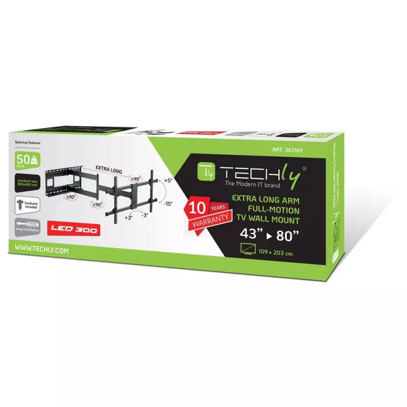 Suporte de TV/base Techly ICA-PLB 490 2,03 m (80