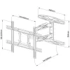 Suporte de parede para TV LCD Techly 40-65 Ultra fino Full Motion Preto ICA-PLB 171L