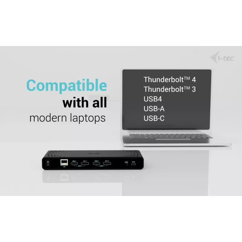 Docking station universal i-tec para dois ecrãs 4K + Power Delivery 85W