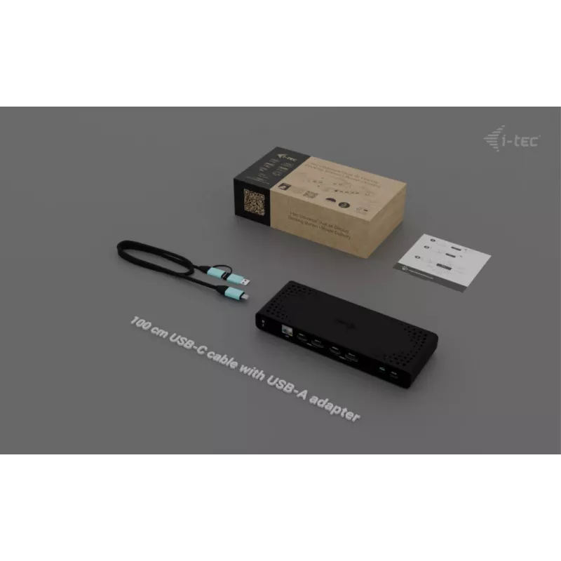 Docking station universal i-tec para dois ecrãs 4K + Power Delivery 85W