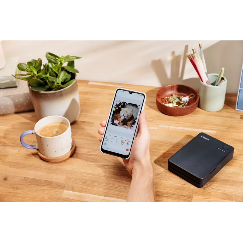 Canon SELPHY QX20 impressora fotográfica portátil, sublimação, 287 x 287 DPI, 72 x 85 mm, Wi-Fi, USB-C, cinzento escuro