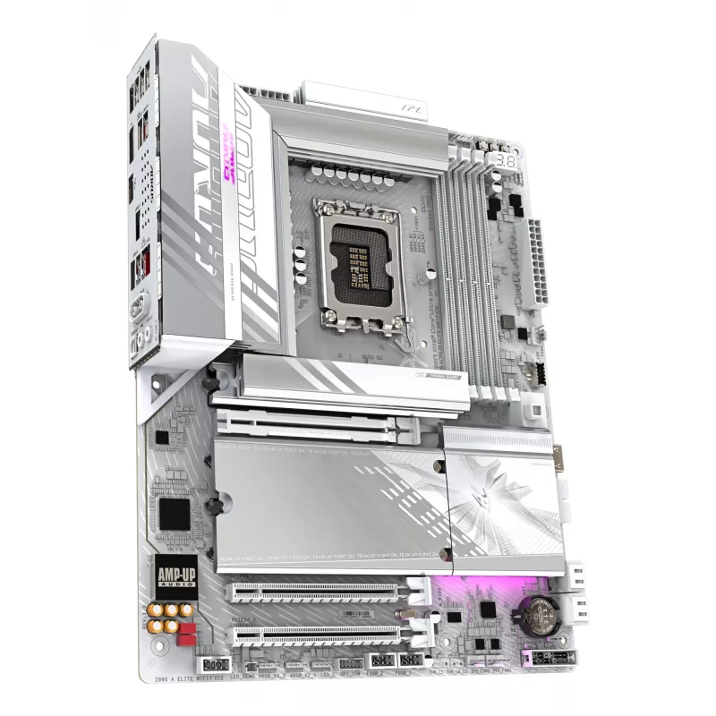 Placa-mãe GIGABYTE Z890 AORUS ELITE WIFI7 ICE - Compatível com CPUs Intel Core Ultra (Série 2), VRM 16+1+2 fases, até 8800MHz DDR5 (OC), 1xPCIe 5.0 + 3xPCIe 4.0, Wi-Fi 7, LAN 2.5GbE, Thunderbolt 4