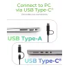 ICY BOX IB-180MS-C31 USB 3.2 Gen 2 (3.1 Gen 1) Type-C Preto