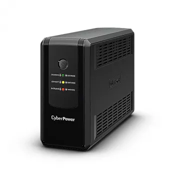 Unidade de alimentação ininterrupta CYBERPOWER UT650EG, UPS Line-Interactive, 0,65 kVA (360 W), 3x saídas Type-F, AVR, tensão de saída sinusoidal
