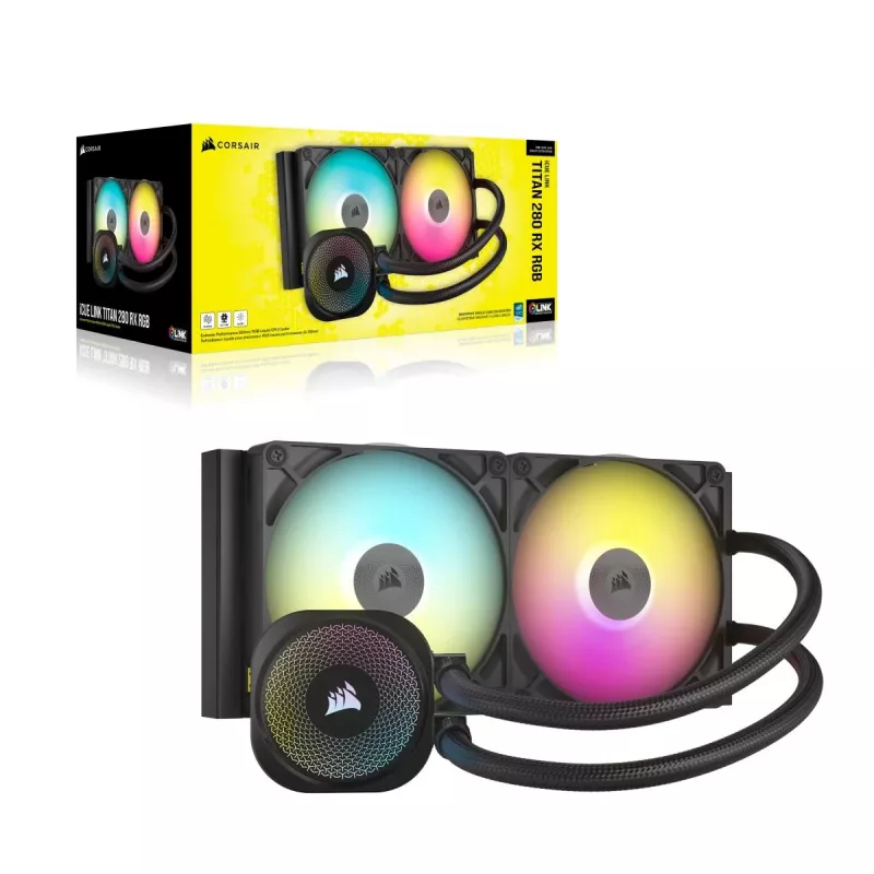 Arrefecedor de CPU CORSAIR - Icue Link Titan 280 Rx RGB Aio arrefecedor líquido