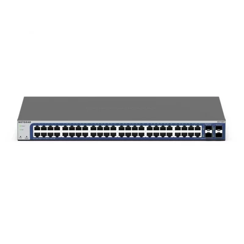 NETGEAR GS748Tv6 Managed L2/L3/L4 Gigabit Ethernet (10/100/1000) preto, cinzento