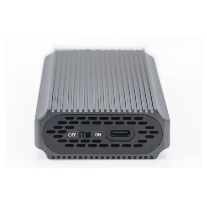 Caixa externa USB para disco M.2 SSD NVMe DIGITUS 40Gbps USB 4.0 alumínio sem ferramentas DA-71158