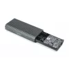 Caixa externa USB para disco M.2 SSD NVMe DIGITUS 40Gbps USB 4.0 alumínio sem ferramentas DA-71158