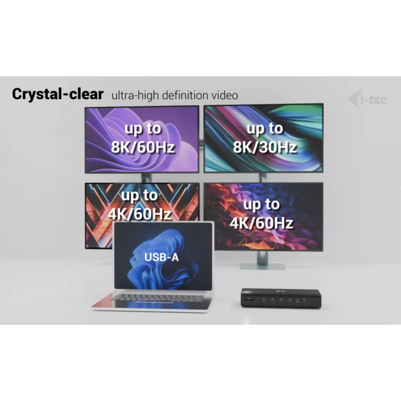 Estação de acoplamento universal i-tec 6x 4K/60Hz Display + Power Delivery 140W