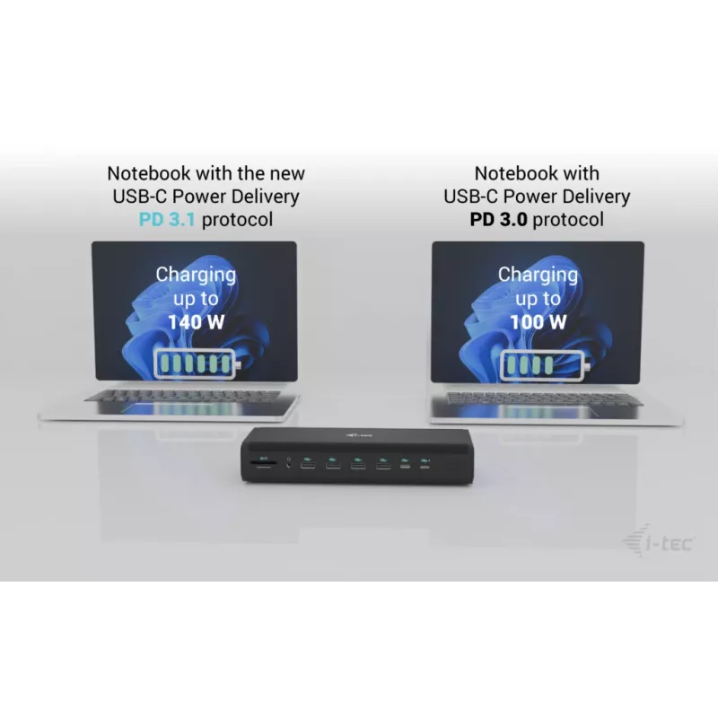 Estação de acoplamento universal i-tec 6x 4K/60Hz Display + Power Delivery 140W