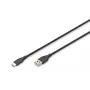 Cabo de carregamento em silicone USB-C DIGITUS USB-A - USB-C USB 2.0 60W - 50cm preto