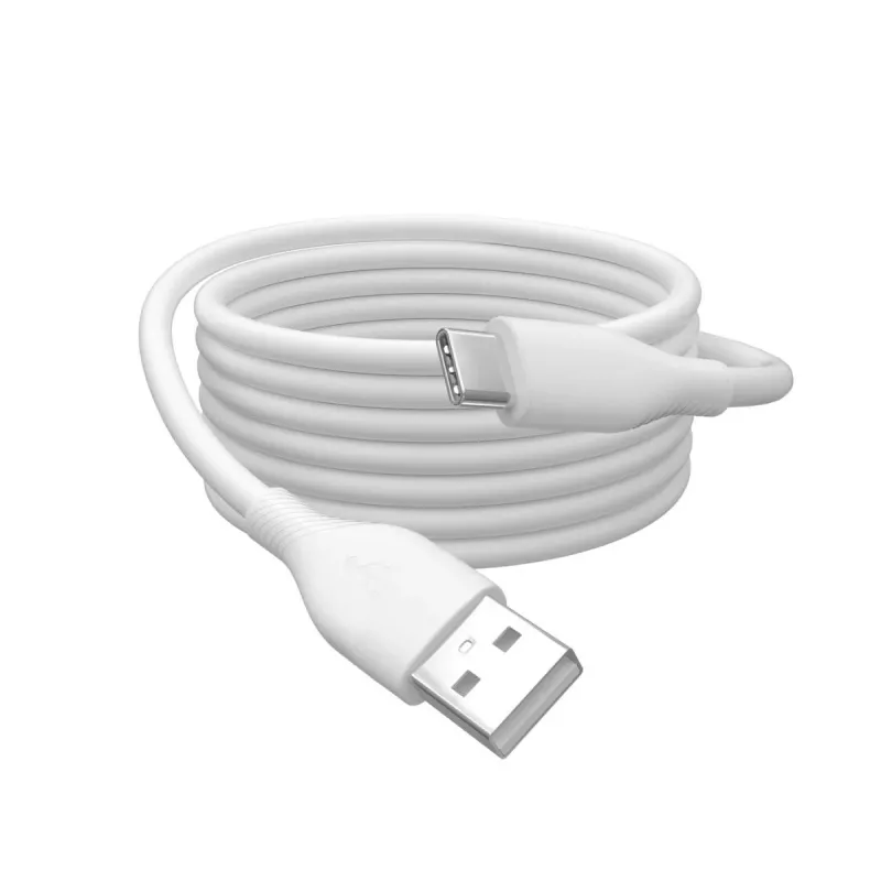 Cabo de carregamento em silicone USB-C DIGITUS USB-A – USB-C USB 2.0 60W – 50 cm branco