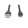 Cabo de carregamento em silicone USB-C DIGITUS USB-A - USB-C USB 2.0 60W - 1m preto