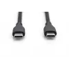 Cabo de carregamento em silicone USB-C DIGITUS USB-C - USB-C USB 2.0 60W - 2m preto