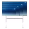 Neomounts MOVE Go XL FL50-575WH1 carrinho para TV, 65-110 polegadas, máx. 125 kg, VESA 100x100-1100x600, altura ajustável 129-139 cm, com bloqueio, instalação rápida, certificado TÜV, branco