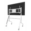Neomounts MOVE Go XL FL50-575WH1 carrinho para TV, 65-110 polegadas, máx. 125 kg, VESA 100x100-1100x600, altura ajustável 129-139 cm, com bloqueio, instalação rápida, certificado TÜV, branco