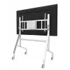 Neomounts MOVE Go XL FL50-575WH1 carrinho para TV, 65-110 polegadas, máx. 125 kg, VESA 100x100-1100x600, altura ajustável 129-139 cm, com bloqueio, instalação rápida, certificado TÜV, branco